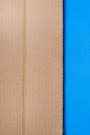 Close up view of recycled brown cardboard texture.の写真素材