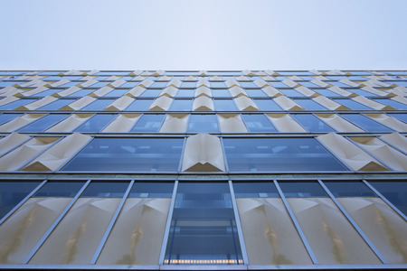 Close view of modern architecture of Barcelona city, Spain.