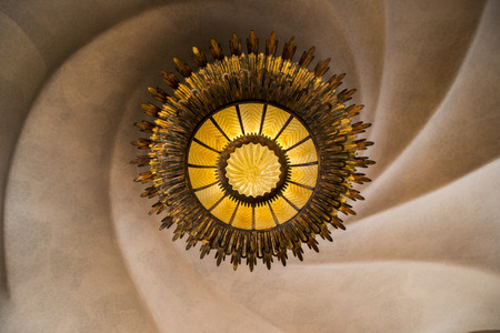 BARCELONA, SPAIN - 23rd MAY, 2015: Interior details of the famous Casa Battlo, modernism architect Antoni Gaudi located in Barcelona, Spain.のeditorial素材