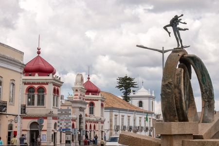 Outdoor view of the center of the city of Loule, Portugal.の写真素材