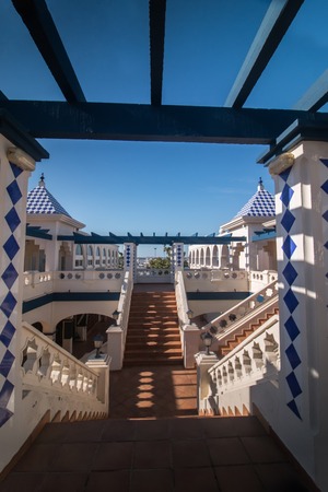 Commercial and touristic plaza in Isla del Moral, Spain.の写真素材