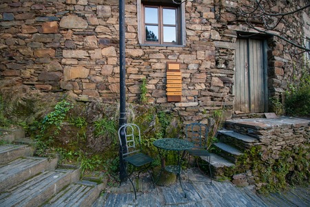 Typical schist homes located in the region of Lousa, Portugal.の写真素材