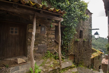 Typical schist homes located in the region of Lousa, Portugal.の写真素材