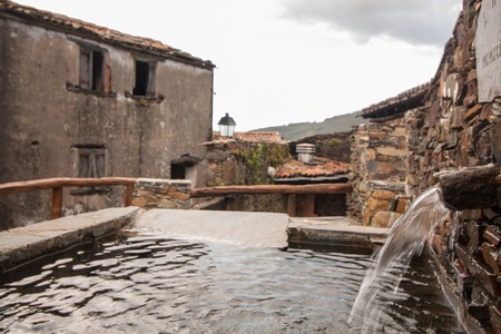 Typical schist homes located in the region of Lousa, Portugal.の写真素材