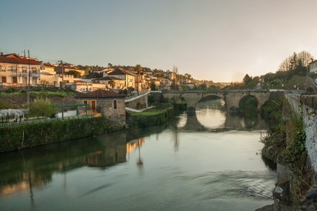 View of Coja village in the morning near Arganil, Portugal.の写真素材