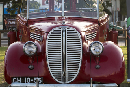 FARO, PORTUGAL - AUGUST 27, 2016: A classic vehicles exhibition outdoor event called American Cars...
