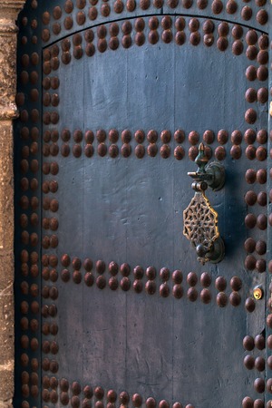 View of typical architecture of doors in Tangier city.の写真素材