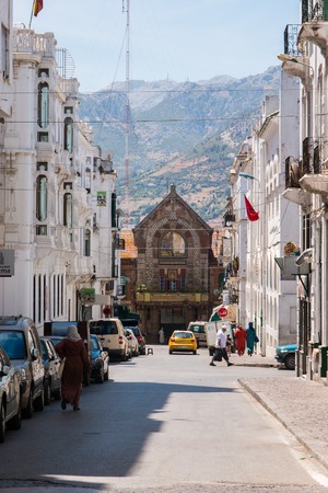 View of the Tetouan city streets located in Morocco, Africa.のeditorial素材