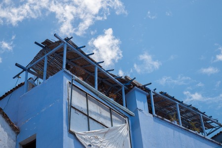 View of the blue city of Chefchaouen located in Morocco, Africa.の写真素材