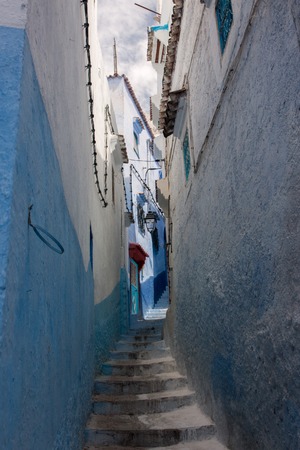 View of the blue city of Chefchaouen located in Morocco, Africa.のeditorial素材