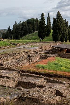 View of the ancient roman ruins of Mirobriga located in Santiago do Cacem, Portugal.
