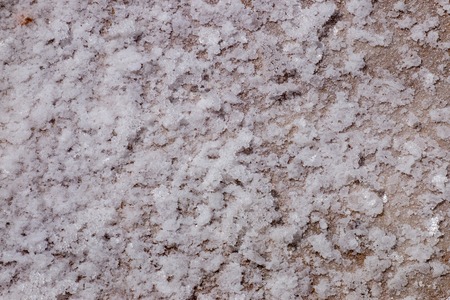 Close view of a delicate crust formation called Salt flower, usually of a higher quality and more...