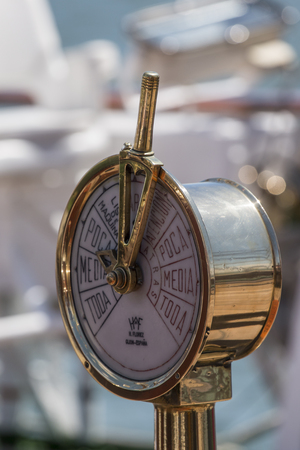 Close up view of details of machinery on a tall sail ship.の写真素材