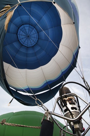 View of the ascension of colorful hot air balloons festival.の写真素材