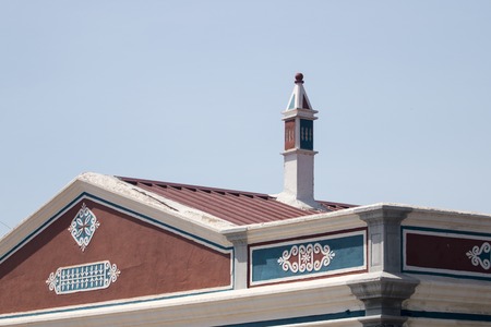 View of the beautiful typical architecture of Algarve buildings.の写真素材