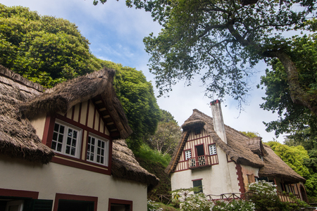 Levada of Caldeirao Verde, famous hiking trail on Madeira island, Portugal.の写真素材