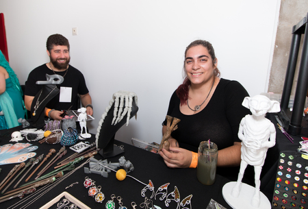 FARO, PORTUGAL - August 19, 2017: Shop owners in a event in the Manga & Comic Event.のeditorial素材