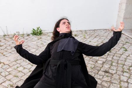 FARO, PORTUGAL - August 19, 2017: Cosplay fan in costume in the Manga & Comic Event.のeditorial素材