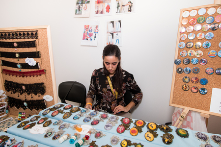 FARO, PORTUGAL - August 19, 2017: Shop owners in a event in the Manga & Comic Event.のeditorial素材