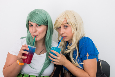 FARO, PORTUGAL - August 19, 2017: Cosplay fans in costume in the Manga & Comic Event.のeditorial素材