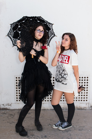 FARO, PORTUGAL - August 19, 2017: Cosplay fans in costume in the Manga & Comic Event.のeditorial素材