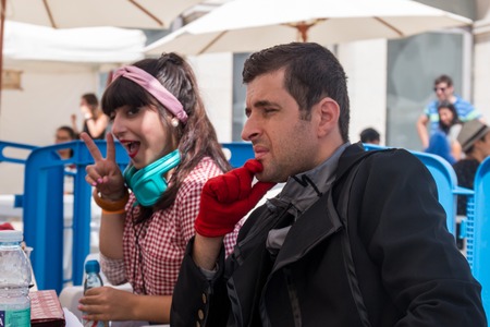 FARO, PORTUGAL - August 19, 2017: Cosplay fans in costume in the Manga & Comic Event.のeditorial素材