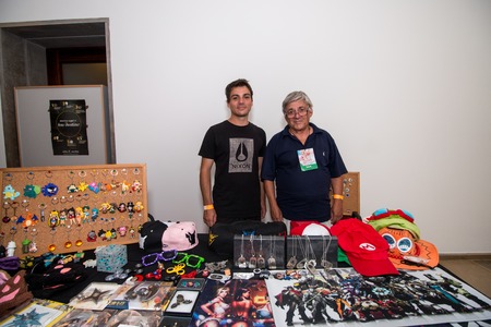 FARO, PORTUGAL - August 19, 2017: Shop owners in the Manga & Comic Event.
