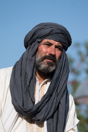 SILVES, PORTUGAL - August 13th, 2017 : Medieval costume characters in Medieval fair event.のeditorial素材