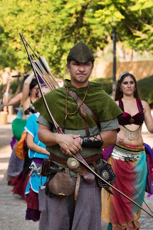 SILVES, PORTUGAL - August 13th, 2017 : Medieval costume characters in Medieval fair event.