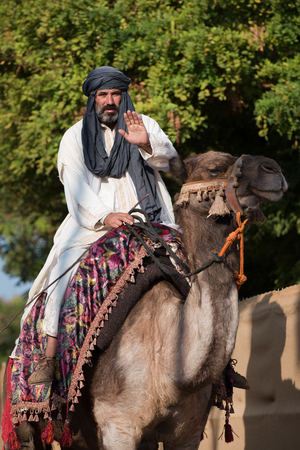 SILVES, PORTUGAL - August 13th, 2017 : Medieval costume characters in Medieval fair event.のeditorial素材