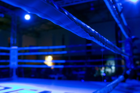 Close up view details of a kickboxer ring.の写真素材