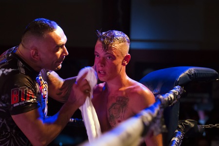 OURIQUE, PORTUGAL - 9th september, 2017 - DFC Championship of kickboxing sports event held on ourique city, Portugal.のeditorial素材