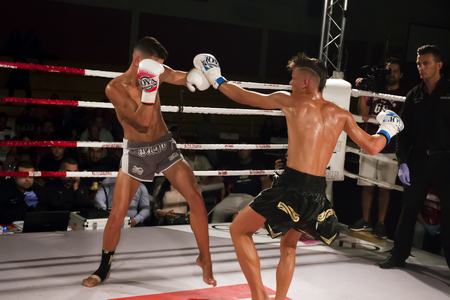 OURIQUE, PORTUGAL - 9th september, 2017 - DFC Championship of kickboxing sports event held on ourique city, Portugal.のeditorial素材