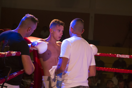 OURIQUE, PORTUGAL - 9th september, 2017 - DFC Championship of kickboxing sports event held on ourique city, Portugal.のeditorial素材