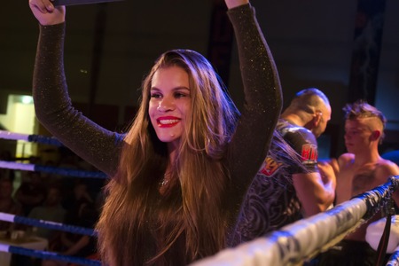 OURIQUE, PORTUGAL - 9th september, 2017 - DFC Championship of kickboxing sports event held on ourique city, Portugal.のeditorial素材