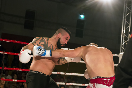 OURIQUE, PORTUGAL - 9th september, 2017 - DFC Championship of kickboxing sports event held on ourique city, Portugal.のeditorial素材