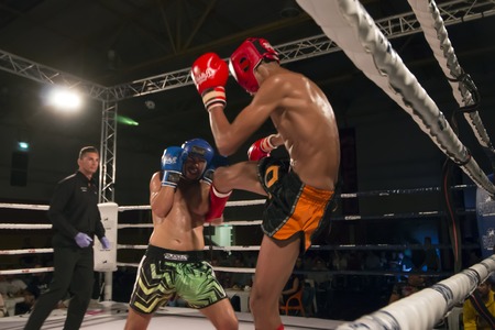 OURIQUE, PORTUGAL - 9th september, 2017 - DFC Championship of kickboxing sports event held on ourique city, Portugal.のeditorial素材