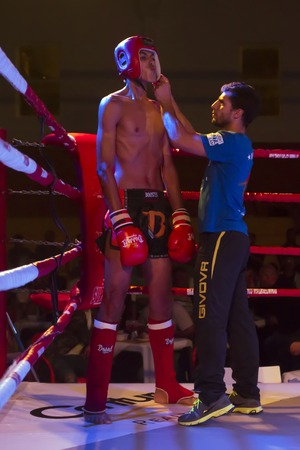 OURIQUE, PORTUGAL - 9th september, 2017 - DFC Championship of kickboxing sports event held on ourique city, Portugal.のeditorial素材