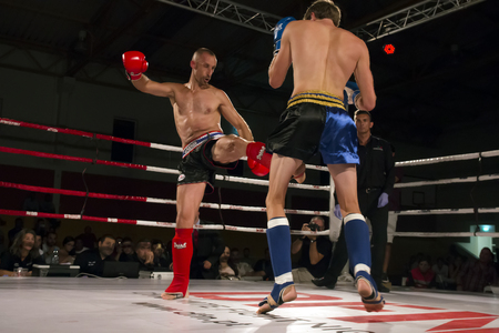 OURIQUE, PORTUGAL - 9th september, 2017 - DFC Championship of kickboxing sports event held on ourique city, Portugal.のeditorial素材
