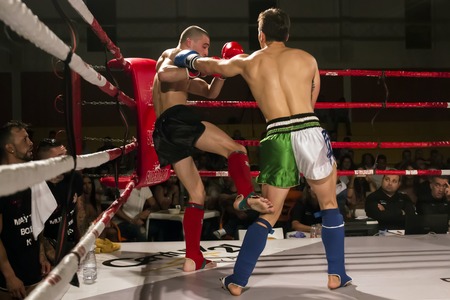 OURIQUE, PORTUGAL - 9th september, 2017 - DFC Championship of kickboxing sports event held on ourique city, Portugal.のeditorial素材