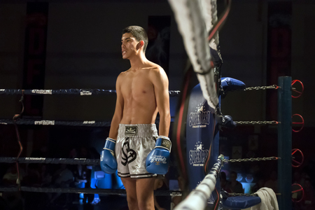 OURIQUE, PORTUGAL - 9th september, 2017 - DFC Championship of kickboxing sports event held on ourique city, Portugal.のeditorial素材