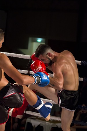OURIQUE, PORTUGAL - 9th september, 2017 - DFC Championship of kickboxing sports event held on ourique city, Portugal.のeditorial素材