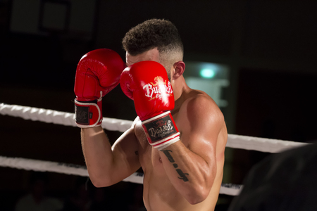 OURIQUE, PORTUGAL - 9th september, 2017 - DFC Championship of kickboxing sports event held on ourique city, Portugal.のeditorial素材