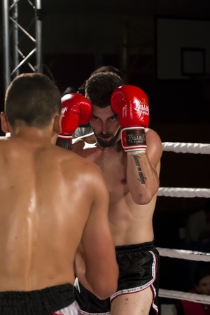 OURIQUE, PORTUGAL - 9th september, 2017 - DFC Championship of kickboxing sports event held on ourique city, Portugal.のeditorial素材