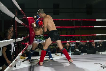 OURIQUE, PORTUGAL - 9th september, 2017 - DFC Championship of kickboxing sports event held on ourique city, Portugal.のeditorial素材