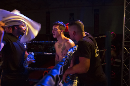 OURIQUE, PORTUGAL - 9th september, 2017 - DFC Championship of kickboxing sports event held on ourique city, Portugal.のeditorial素材