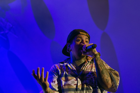 FARO, PORTUGAL: 02nd SEPTEMBER, 2017 - Music band, Agir, performs on Festival F, a big festival on...