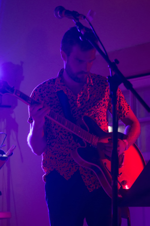 FARO, PORTUGAL: 1st SEPTEMBER, 2017 - Music band, Carlos Bica, performs on Festival F, a big festival on the city of Faro, Portugal.のeditorial素材