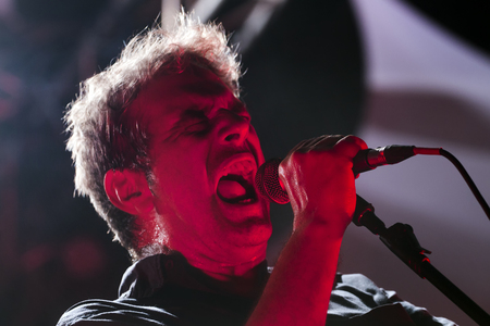 FARO, PORTUGAL: 1st SEPTEMBER, 2017 - Music band, Mao Morta, performs on Festival F, a big festival...