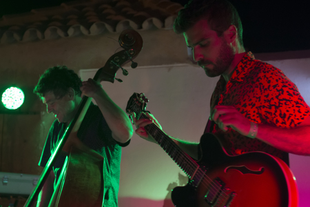 FARO, PORTUGAL: 1st SEPTEMBER, 2017 - Music band, Carlos Bica, performs on Festival F, a big...